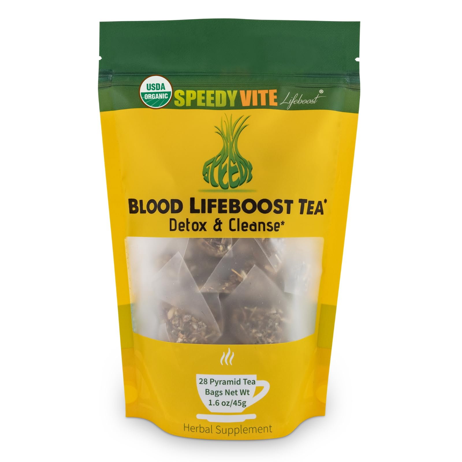 SpeedyVite® Blood Lifeboost Tea | Supports Removal of Waste from Blood Stream* | Antioxidant Rich Immune Boosting* | Contains Echinacea, Chamomile and More