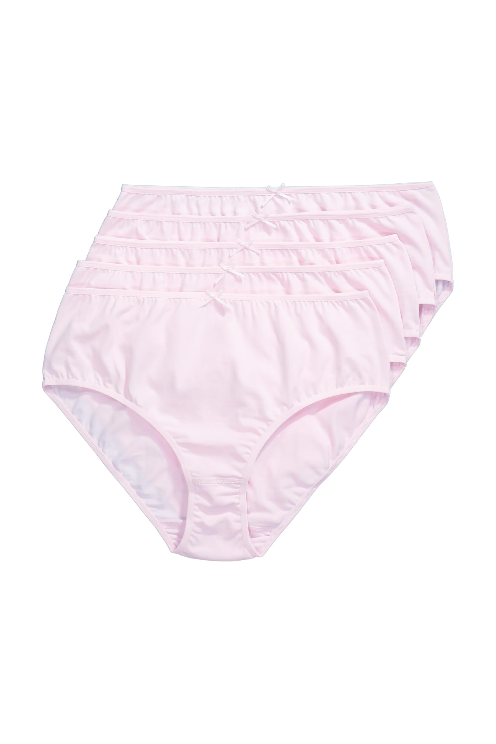 Ulla Popken Damen große Größen Übergrößen Plus Size Midislips, 5er-Pack, einfarbig 710201