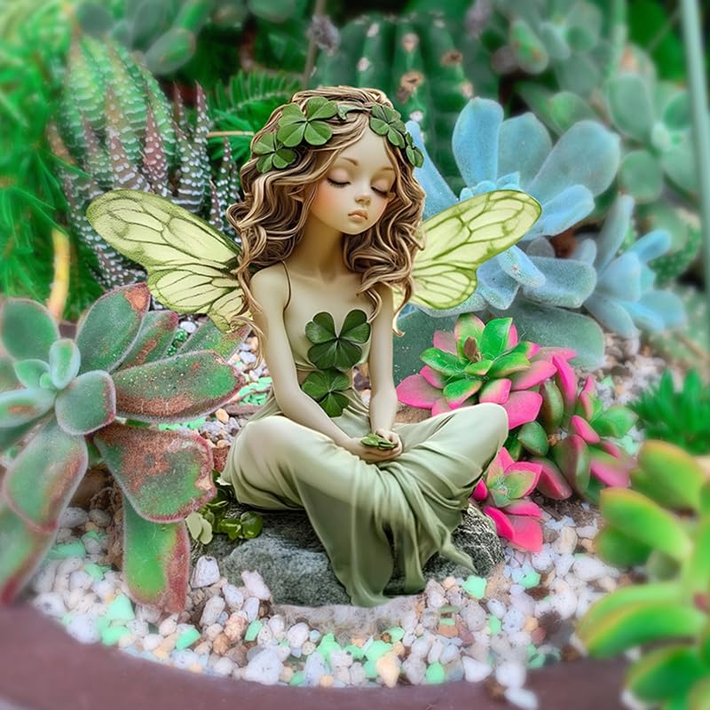 Elfe Gartendeko Stecker,2D Grüne Elf Gartenstecker für draußen, Lustige Gartenfigure Elfestecker (Grün, 14.5cm*12.5cm) – Bild 5