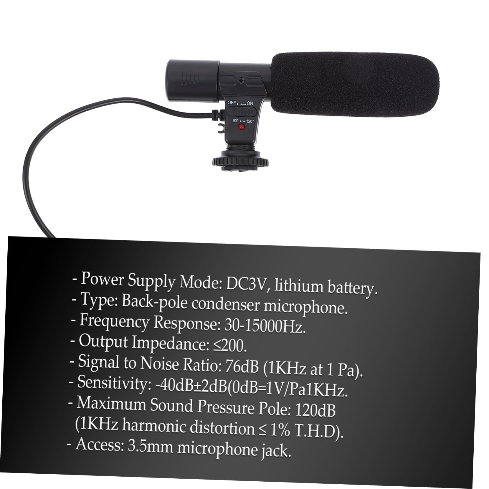 HEMOTON 3pezzi Microfono Per Fotocamera Dslr e Smartphone Leggero e Portatile Per Interviste e Registrazioni Audio Compatibile Con Dispositivi Con Jack