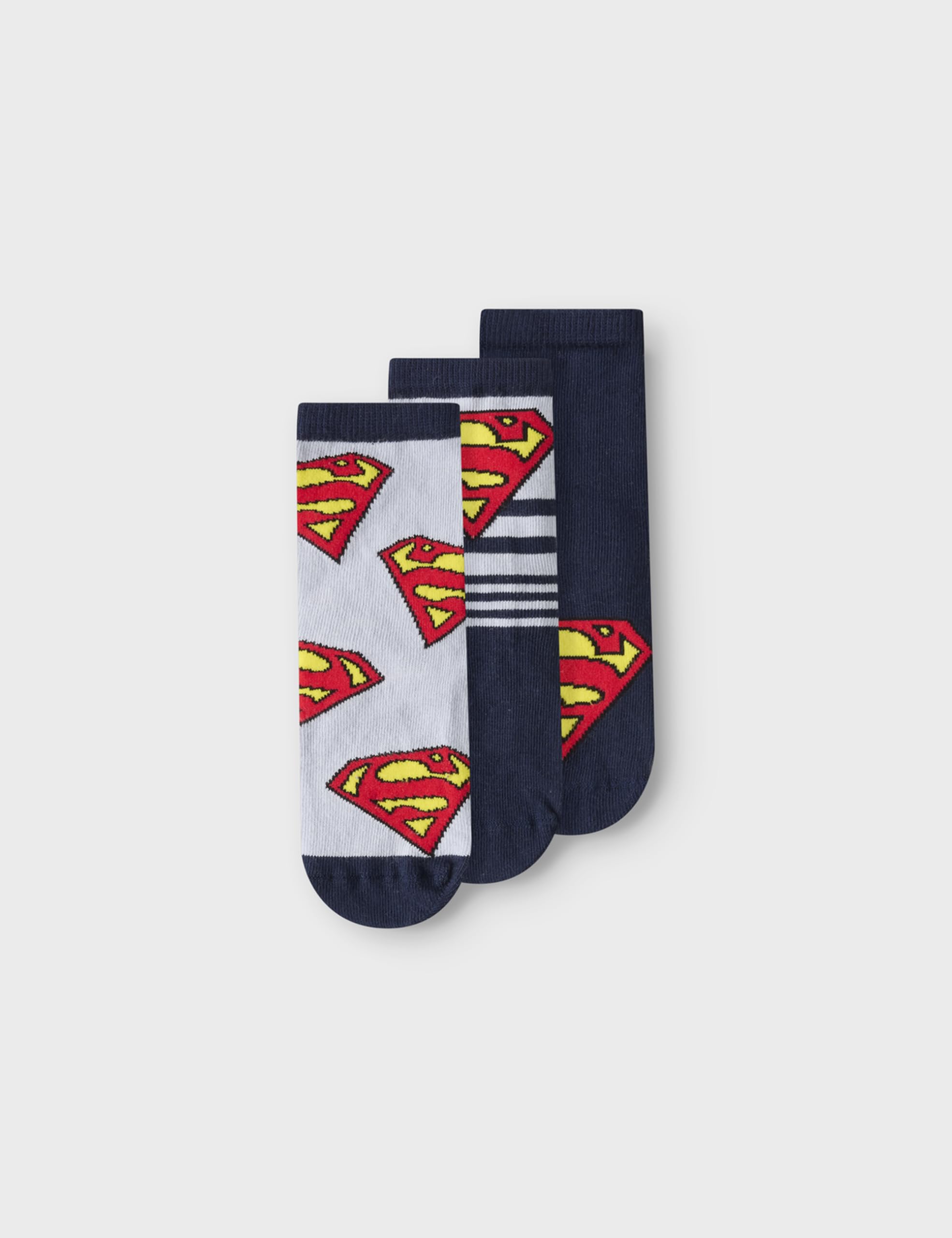 NAME IT Nmmjasper Superman 3P Sock Wab (3 sztuki), Dusty Blue, 31-33