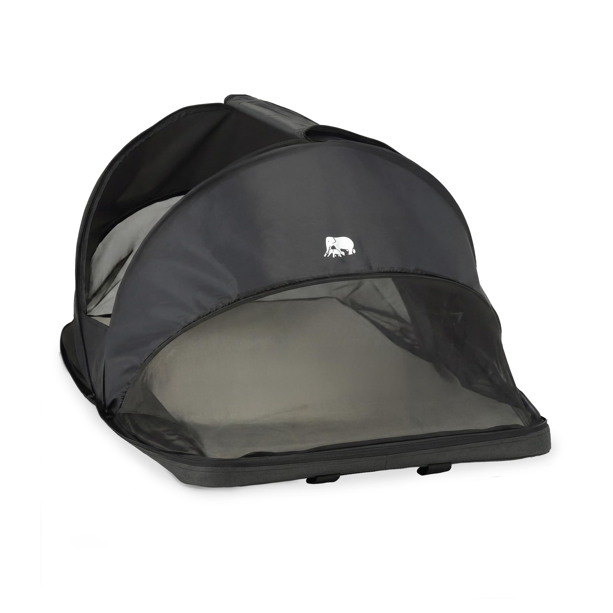 Deryan Cutey, lettino da viaggio con materasso, 0-2,5 anni, pieghevole, tenda per bambini in 2 secondi, con zanzariera e borsa da viaggio, per un bambino, 120 x 63 x 50 cm (nero)