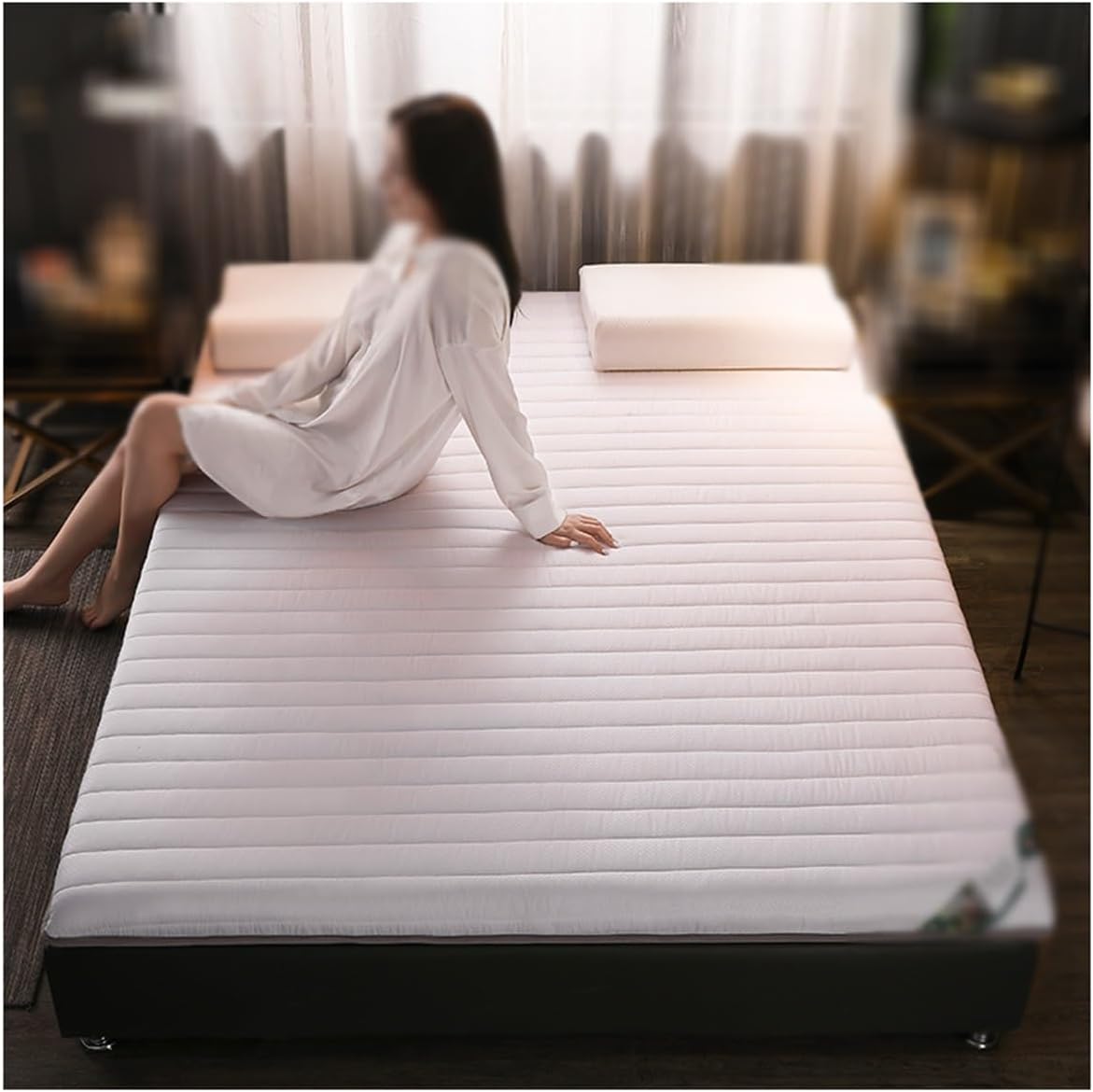 Portable Japanese Futon Mattress Foldable Tatami Roll Mat Camping Sleeping Mattress for Home Camping Couch(0.9 * 2.0m(5cm))