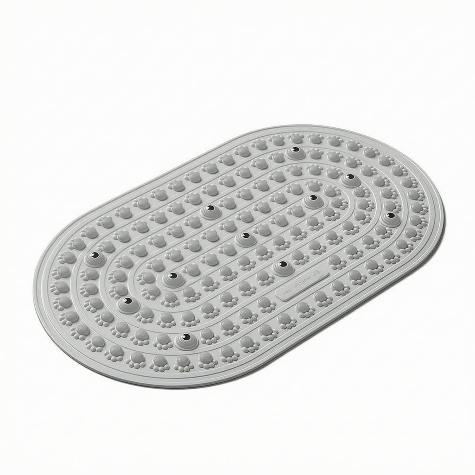 Tappetino Massaggiante Piedi Tappeto Riflessologia Materassino Fitness Antiscivolo Cuscinetto Sollievo Pressione Gel, Grigio Nuvola, Standard, Medio - 40 58cm