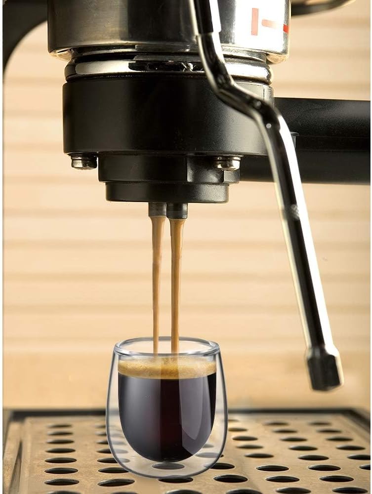 glastal Double Walled Espresso Coffee Glass Cups Glasses Borosilicate Glasses for Tea Dessert 100ml (4oz) Set of 4 7 61ahJU+k34L. AC SL1000