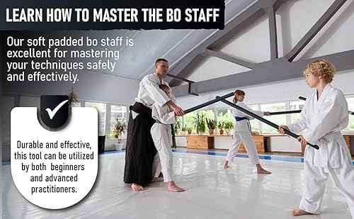 Martial Arts Armory Foam Padded Bo Staff For Safe Practice And Training With Carry Bag Case  thumb #6