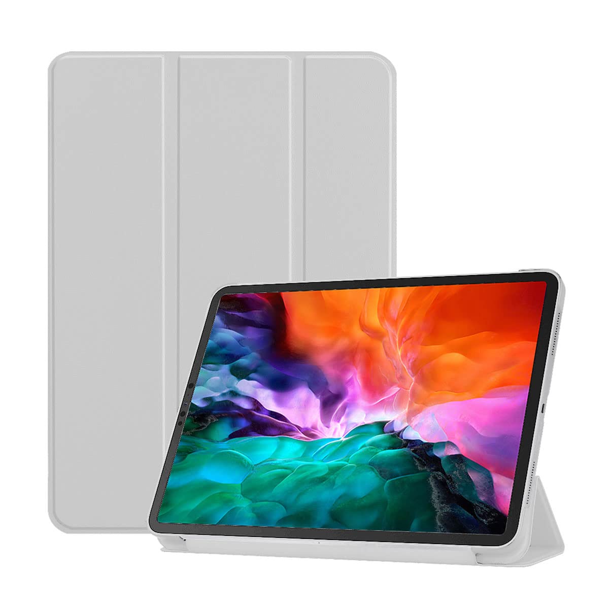 LIRAMARK Rebel Series Back Cover Case Compatible with Apple iPad Pro 12.9 inch 2020 4th Generation - Grey