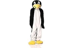 Unisex Adult Deluxe Plush Penguin Mascot Sized Costume Perfect for Halloween