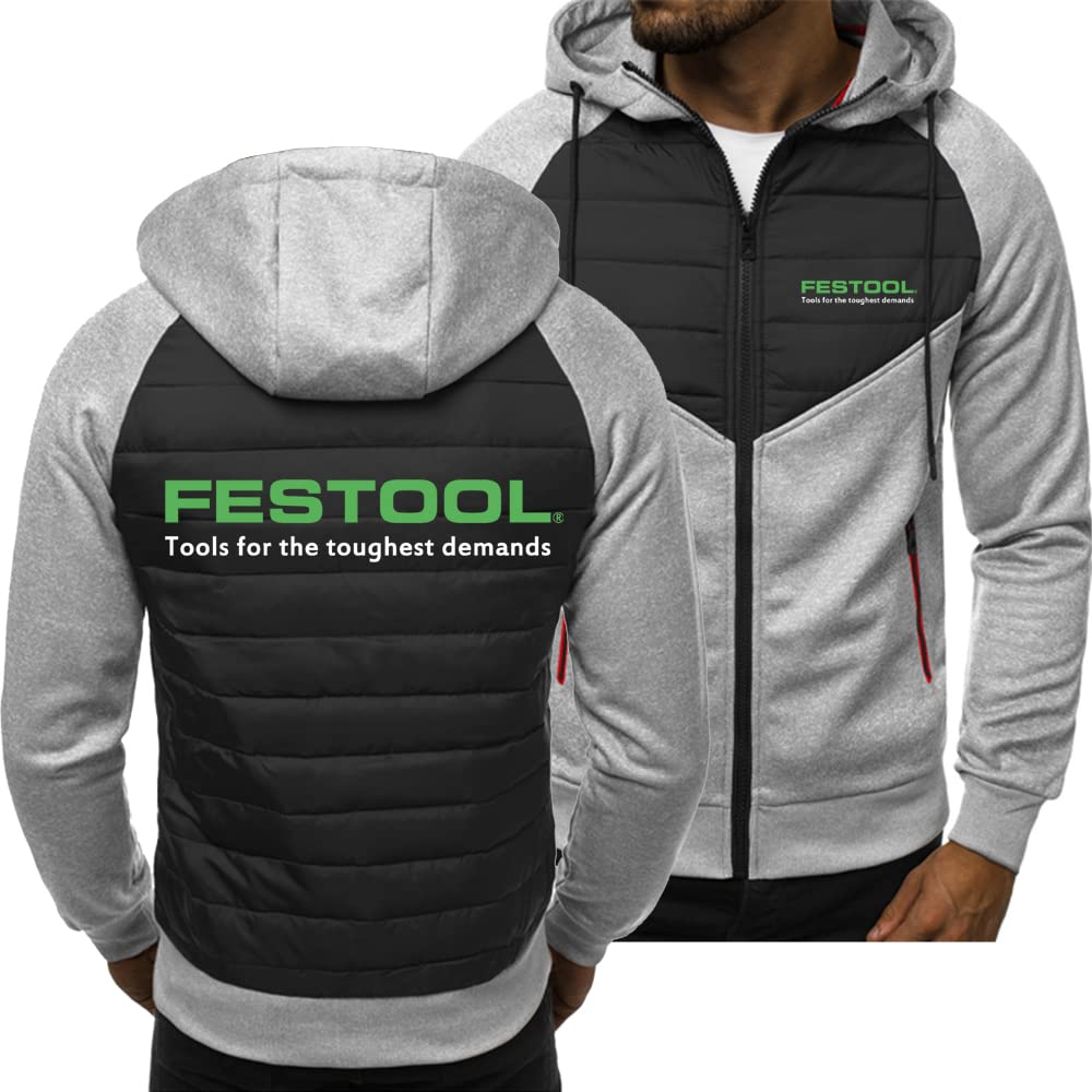 REVALV Mens Hoodie Jackets FES.TO.OL Printed Lightweight Sweatshirt Full Zip Hooded Cardigan Casual Jumper - Surprise Gift