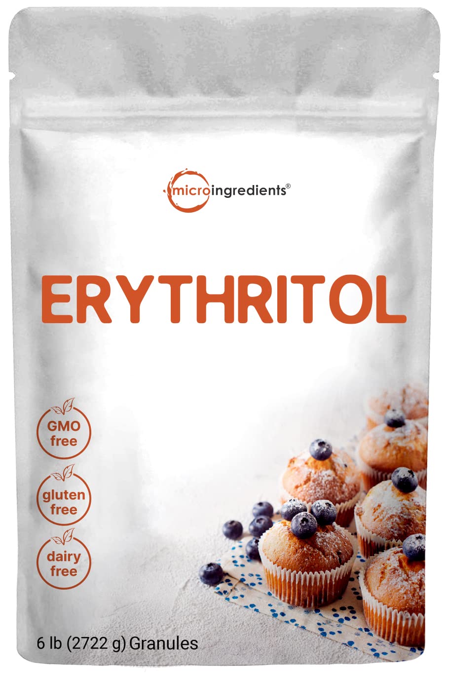 Buy Erythritol Granules, 6 Pounds (96 Ounce), 11 Sugar Substitute, No After Taste, 0 Calorie