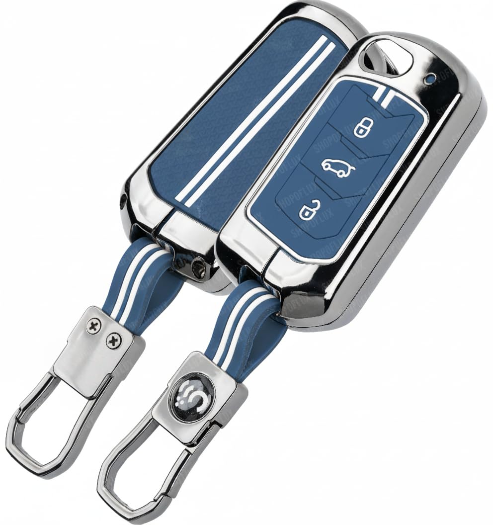 SHOPOFLUX Metal Key Cover Compatible with Mahindra Scorpio N | 3XO | XUV 300 | Marazzo | XUV 700 | XUV 400 ev | Bolero | Thar Roxx 3 Button Flip Key-image-41