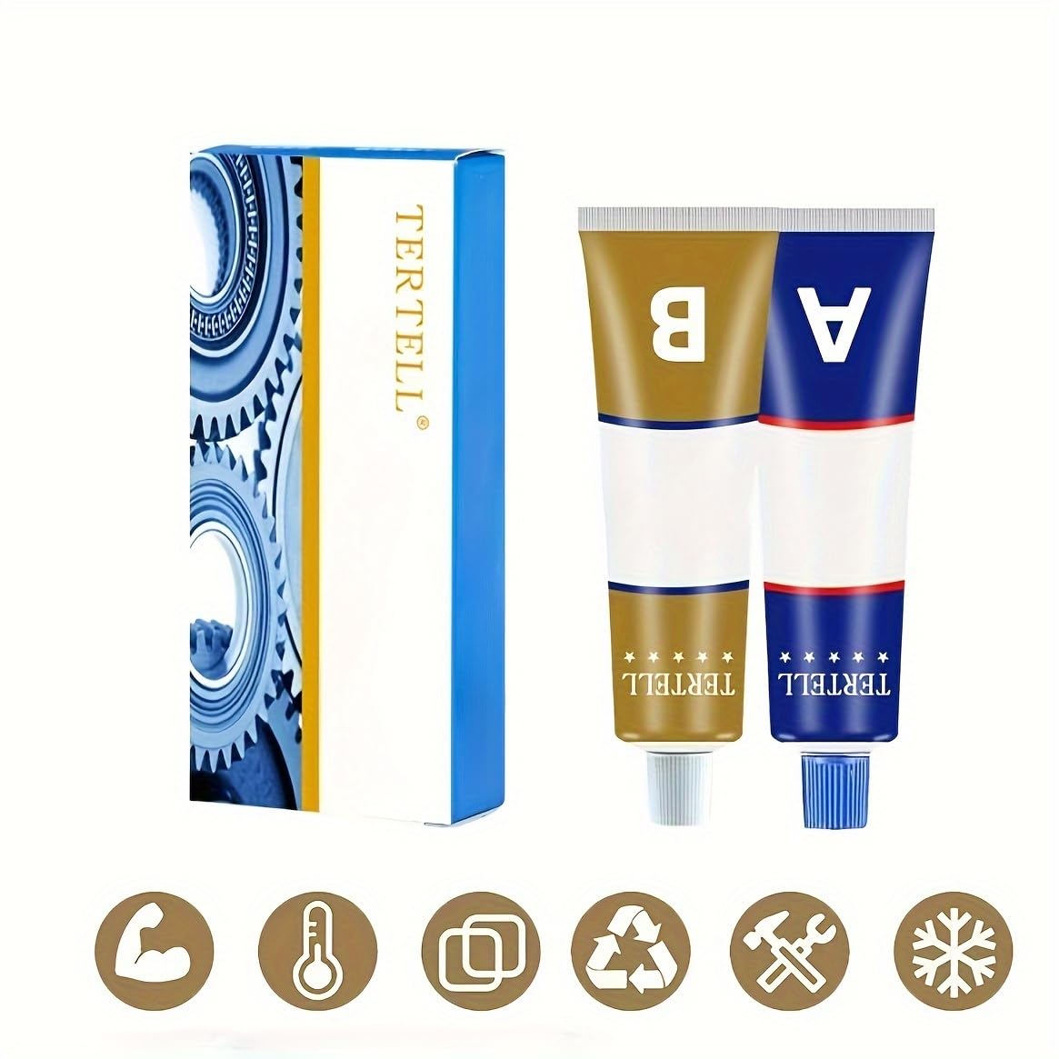 Metal Glue,Epoxy Putty Kit,Heavy Duty Waterproof epoxy Adhesive,Suitable for Bonding Repair Metals, Steel, Iron, Aluminum, Ceramics, and Various Materials Industrial Strength Epoxy Resin Adhesive