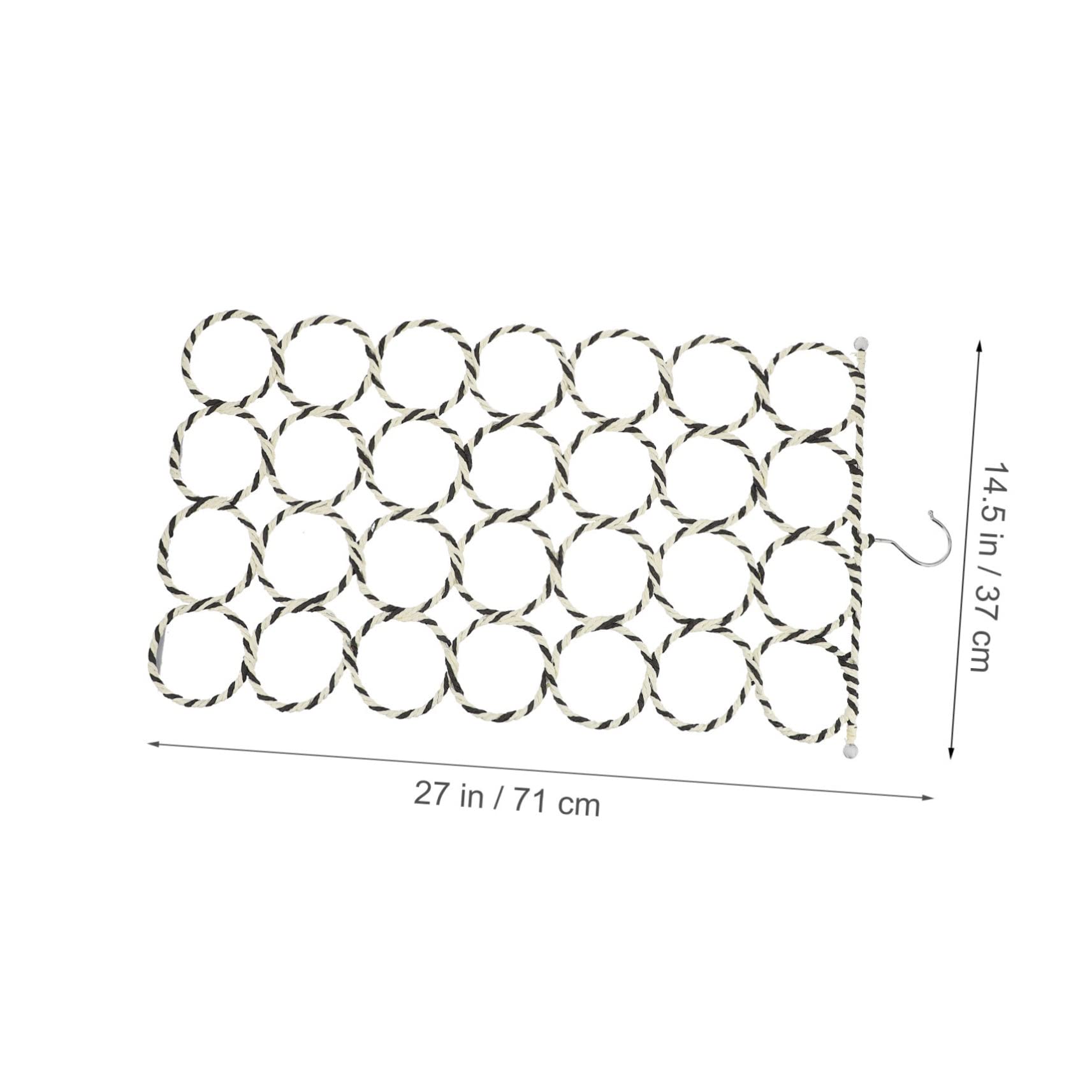 ABOOFAN Compact Scarf Hangers 28 Circle Paper Rattan Scarf Rack Belt Holder Wardrobe Storage Random Color