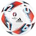 adidas Performance Euro 16 Glider Soccer Ball, White/Bright Blue/Solar Red/Silver Metallic, Size 1