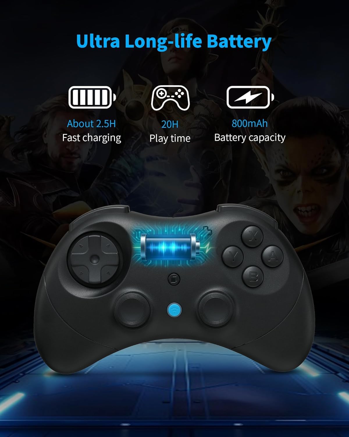 GuliKit Elves 2 Pro Wireless Controller für Switch/Switch 2/PC/Android/iOS, Bluetooth Controller mit Hall Effekt Joystick, 1000Hz Abtastrate, Magnetischem Vibrator, Super Haptik, Rotary Rumble,Schwarz | Bluetooth Controller mit Hall Effekt Joystick, 1000H