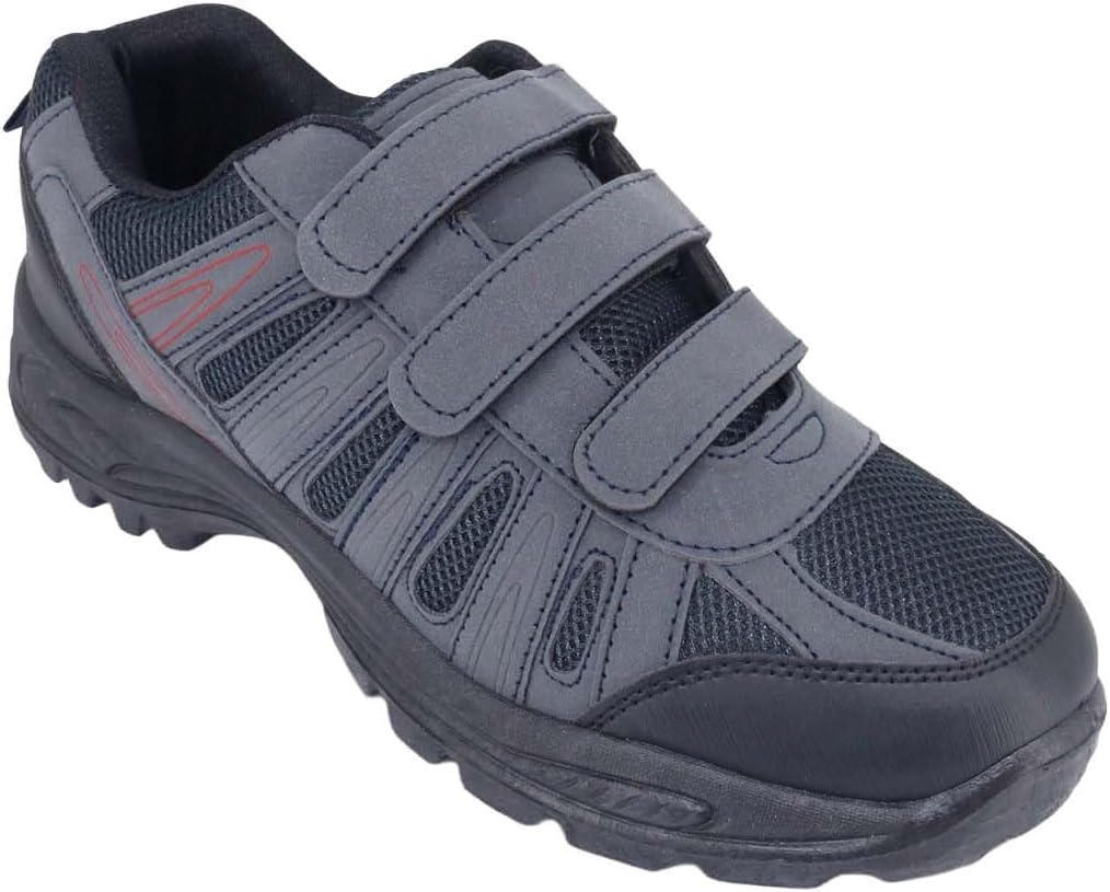 – Men's Walking Shoes Wide Fitting with Triple Strap Touch Fastening