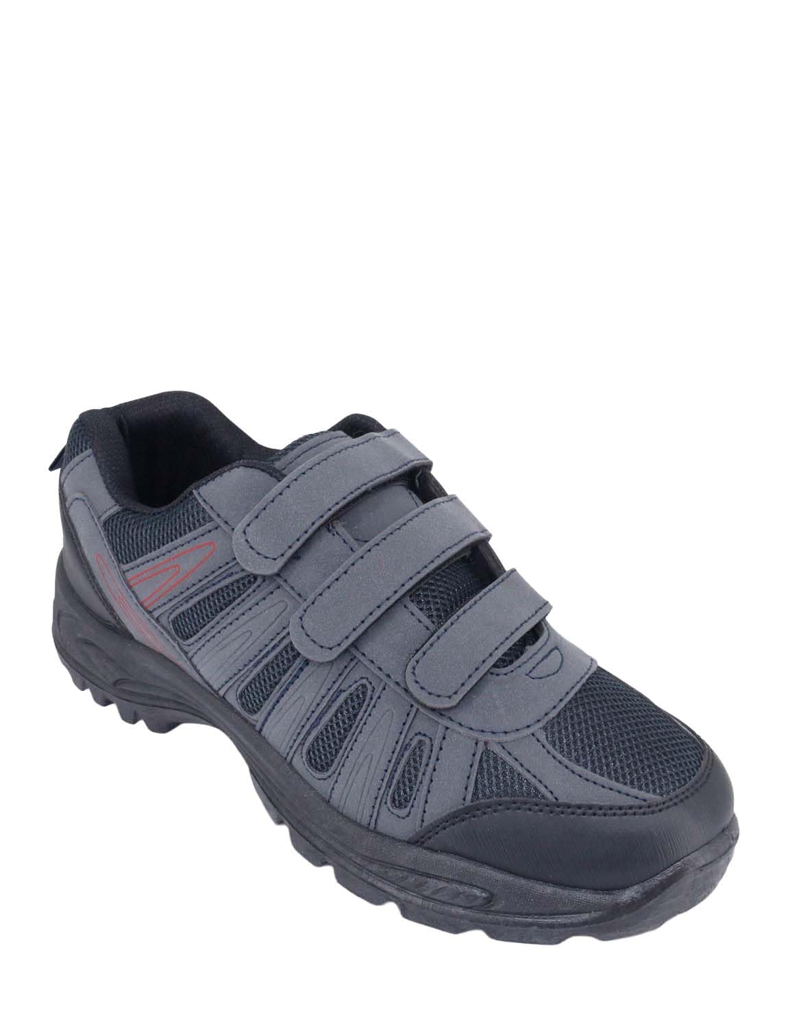 – Men's Walking Shoes Wide Fitting with Triple Strap Touch Fastening