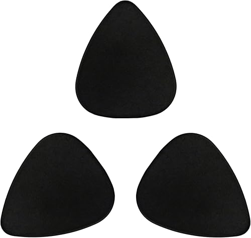 Miniatura 7 de Paleta de guitarra o bajo de plástico ABS negro, calibre mediano de 0.028in, forma 351, paquete de 1