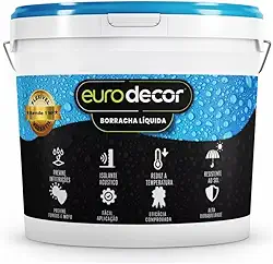 Borracha Líquida Premium Euro decor Impermeabilizante Tinta Emborrachada Flexível (Crômio, 1Kg)