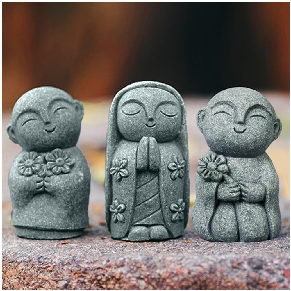 Amazon.co.jp: YUYAKESHI お地蔵さん 癒し 置物 祈り お地蔵様 僧侶