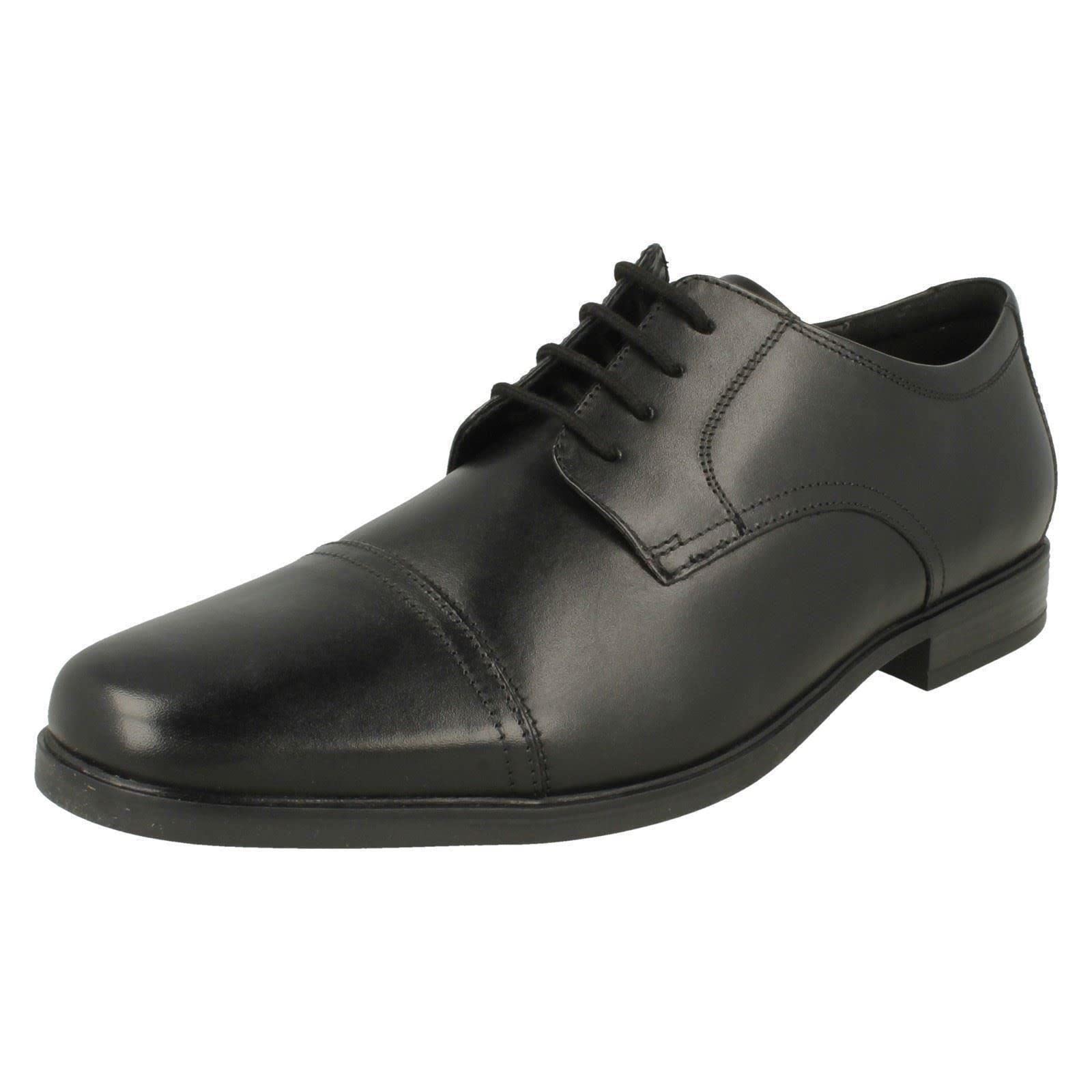 Clarks Howard Cap Mens Black Leather, 10.5