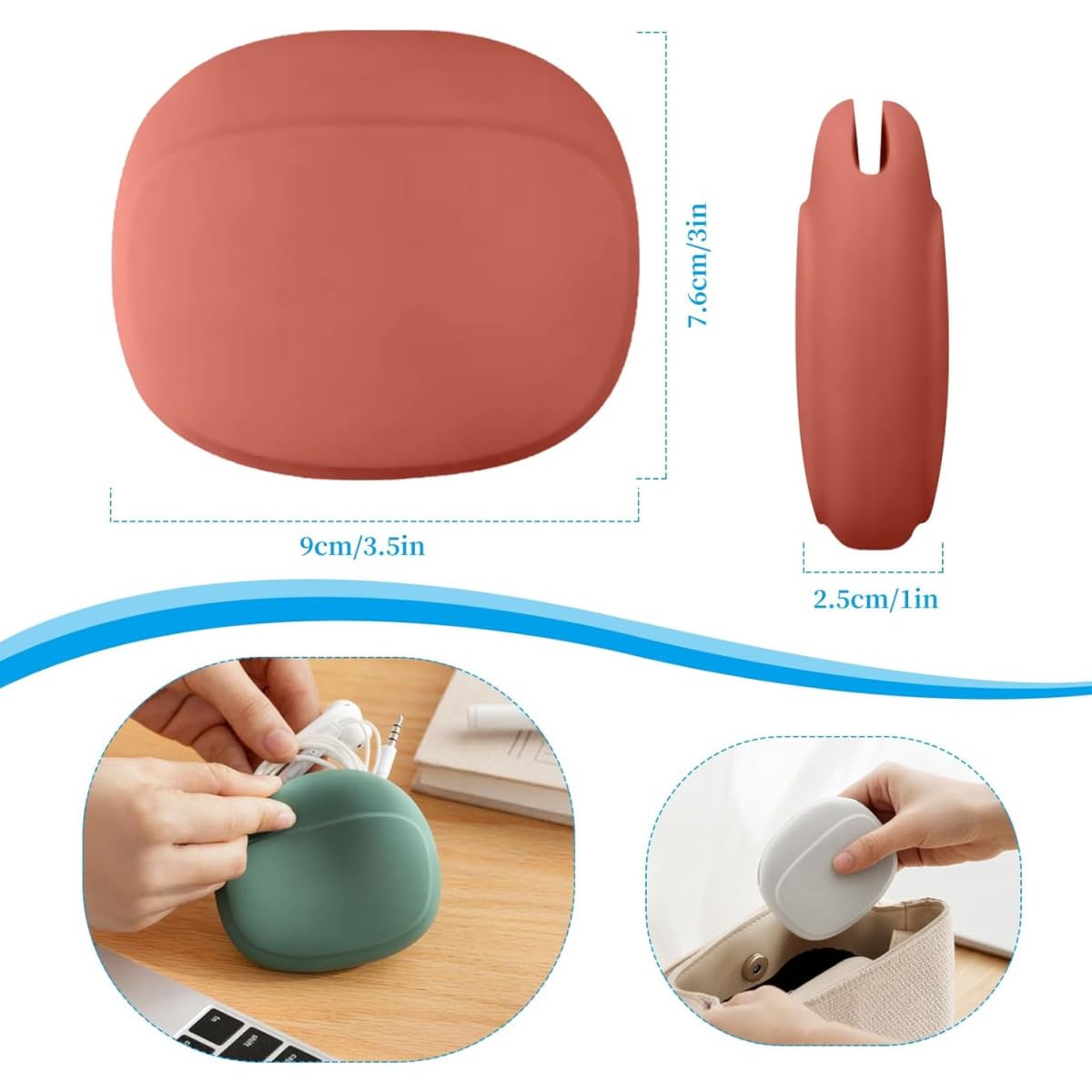 5 Pcs Headphone Bag Headphones Protective Case Storage Pouch Earbud - View #3