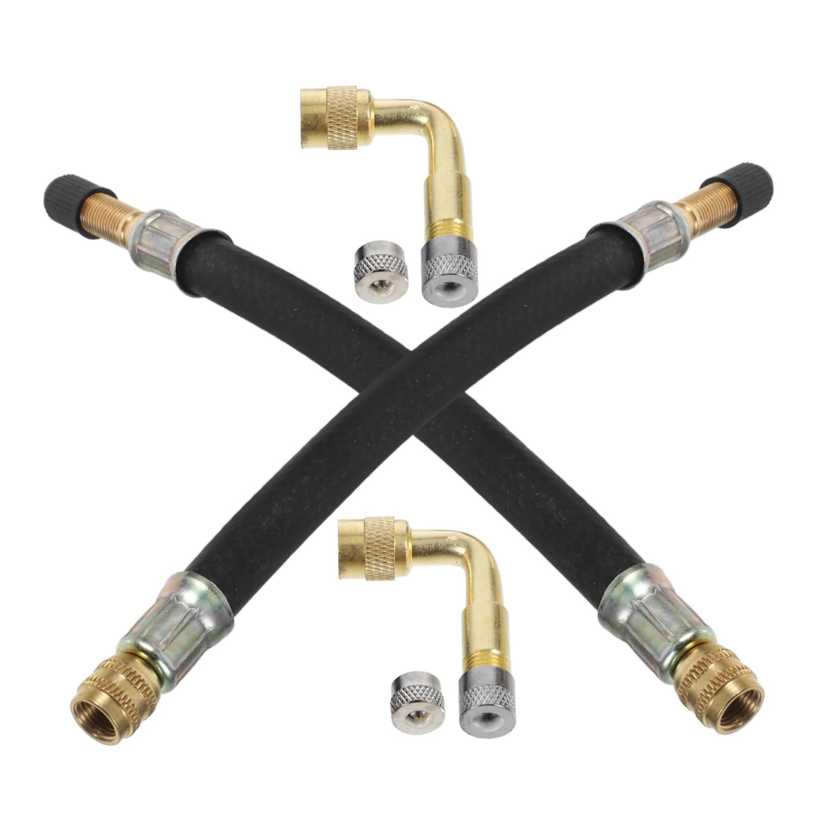 Happyyami 1 Set Valve Stem Extension Adapter Durable Valve Stem Extenders for Car Truck Trailer Rv Effortless Tire Inflation Deflation Versatile Design Pack