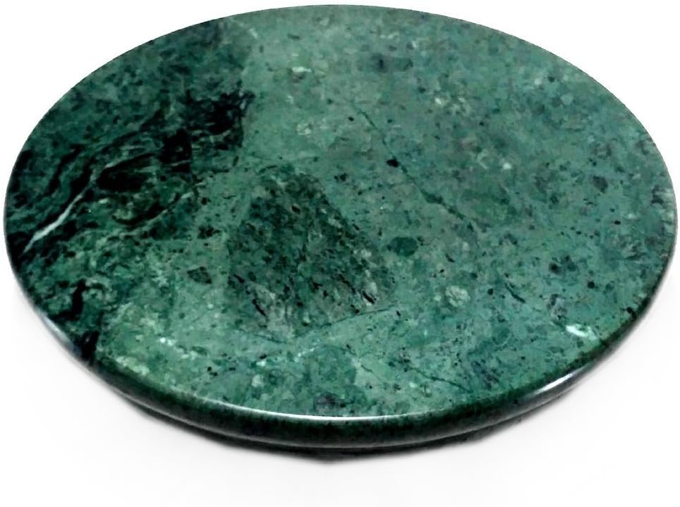 N,A Roti Maker Rolling pin Board chakla belan Chapati Flatbread|Green Marble Chakla/Marble Roti Maker/Marble Rolling Board,Large Size 9 Inch (22 cm)