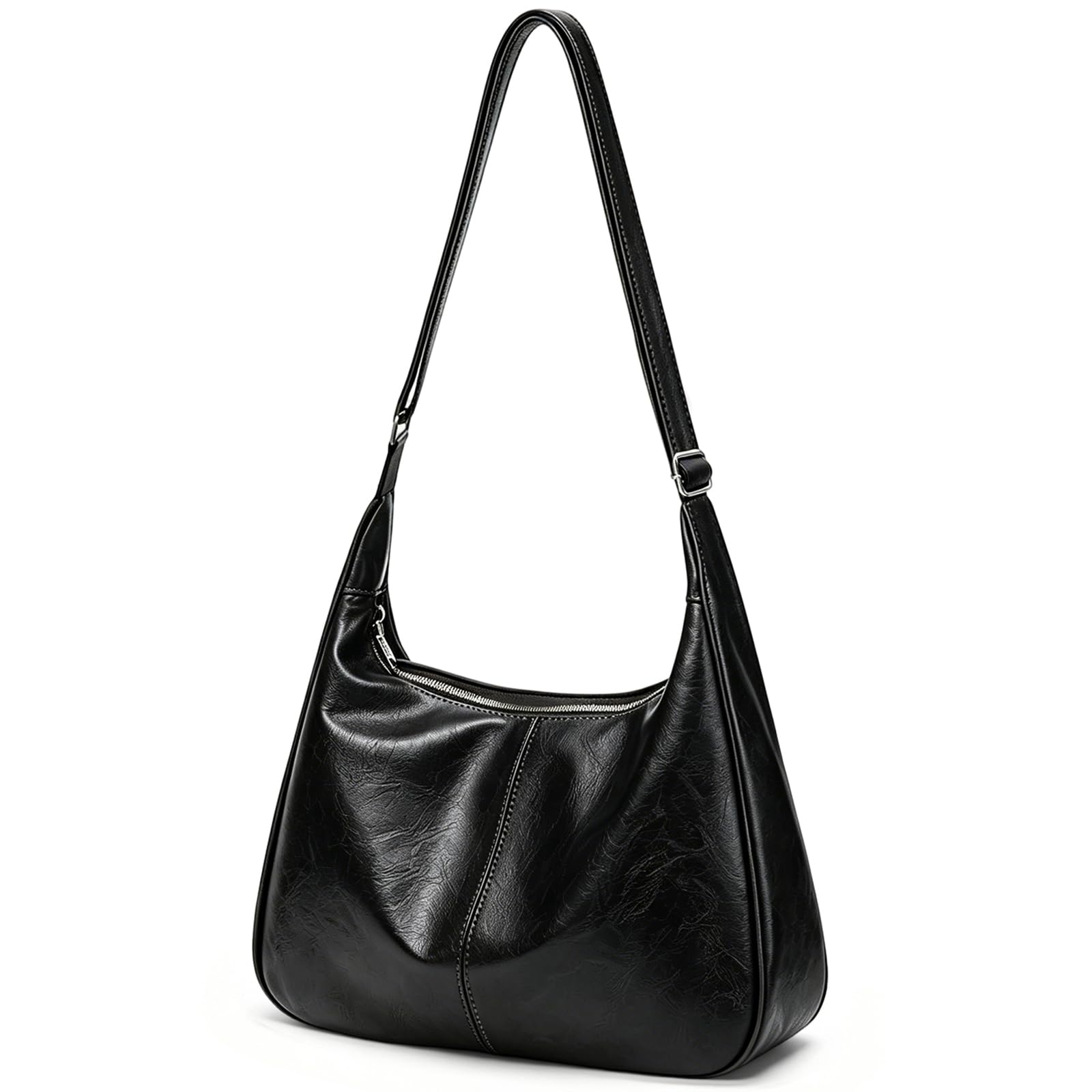 Mabecol Umhängetasche Damen Mittelgroß, Hobo Shopper Tasche PU-Leder | Crossbody Tasche Mit Verstellbarem Schultergurt, Elegante Handtasche Für Arbeit, Reisen, Einkaufen Und Freizeit