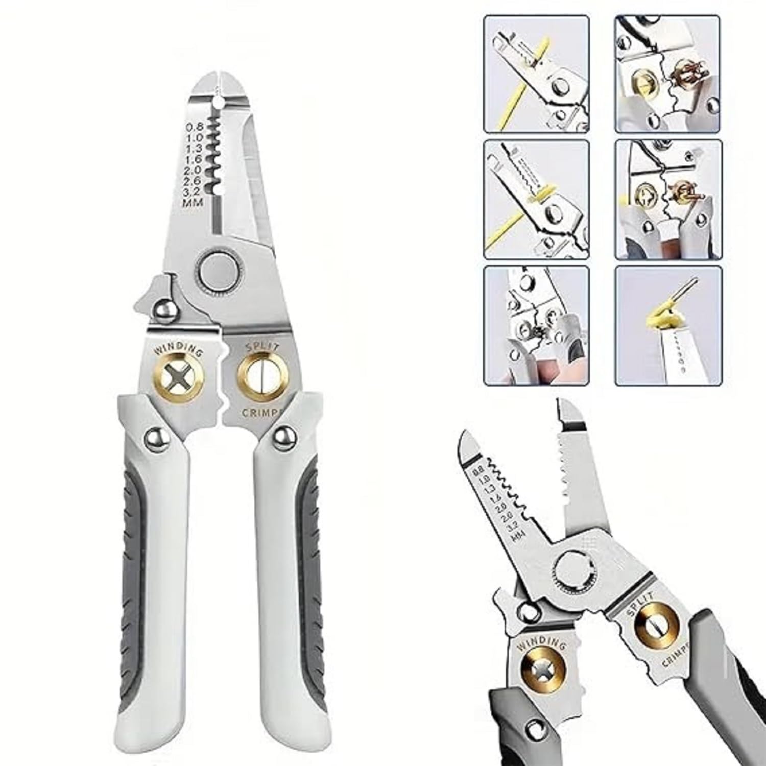 DIVUE Wire Stripper, 6 in 1 Multifunctional Special Wire Stripper for Electrician, Wire Plier and cutter, Wire Cutter Tool, Wire Stripper Hand Tool, Wire Looping Pliers,Wire Stripping Tool (B0C4LF3B87) Amazon Price History, Amazon Price Tracker