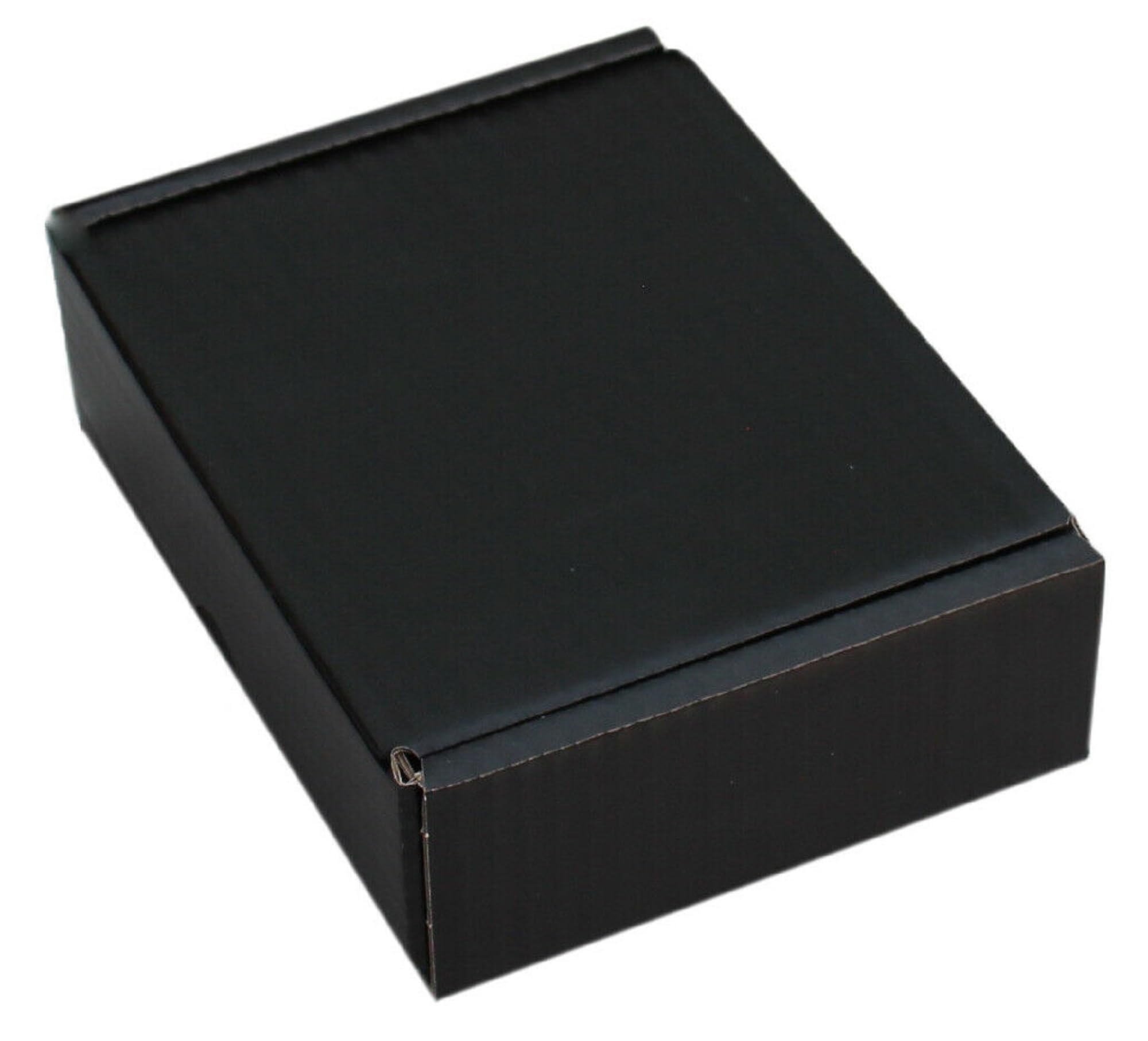 MEG4TEC PINK BLACK BLUE RED WHITE BROWN CARDBOARD SMALL PARCEL BOXES SHIPPING MAILING GIFT STORAGE (10" x 7" x 3", BLACK, 10)