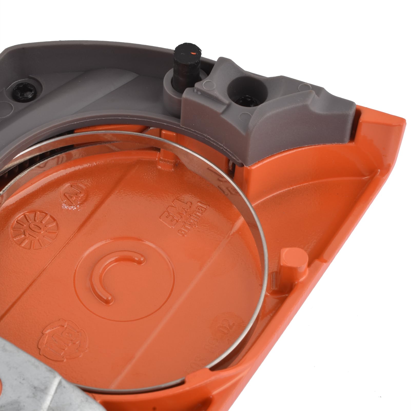 Cancanle Couvercle d'embrayage de pignon de chaîne pour Husqvarna 340 345 346 XP 350 351 353 357 359 Couvercle latéral de frein de chaîne de Tronçonneuse Référence 537107801