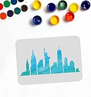 Vista 1 de MAYJOYDIY Plantilla de la ciudad de Nueva York de 11.7 x 8.3 pulgadas, plantillas de construcción de ciudad, estatua de la libertad, plantillas