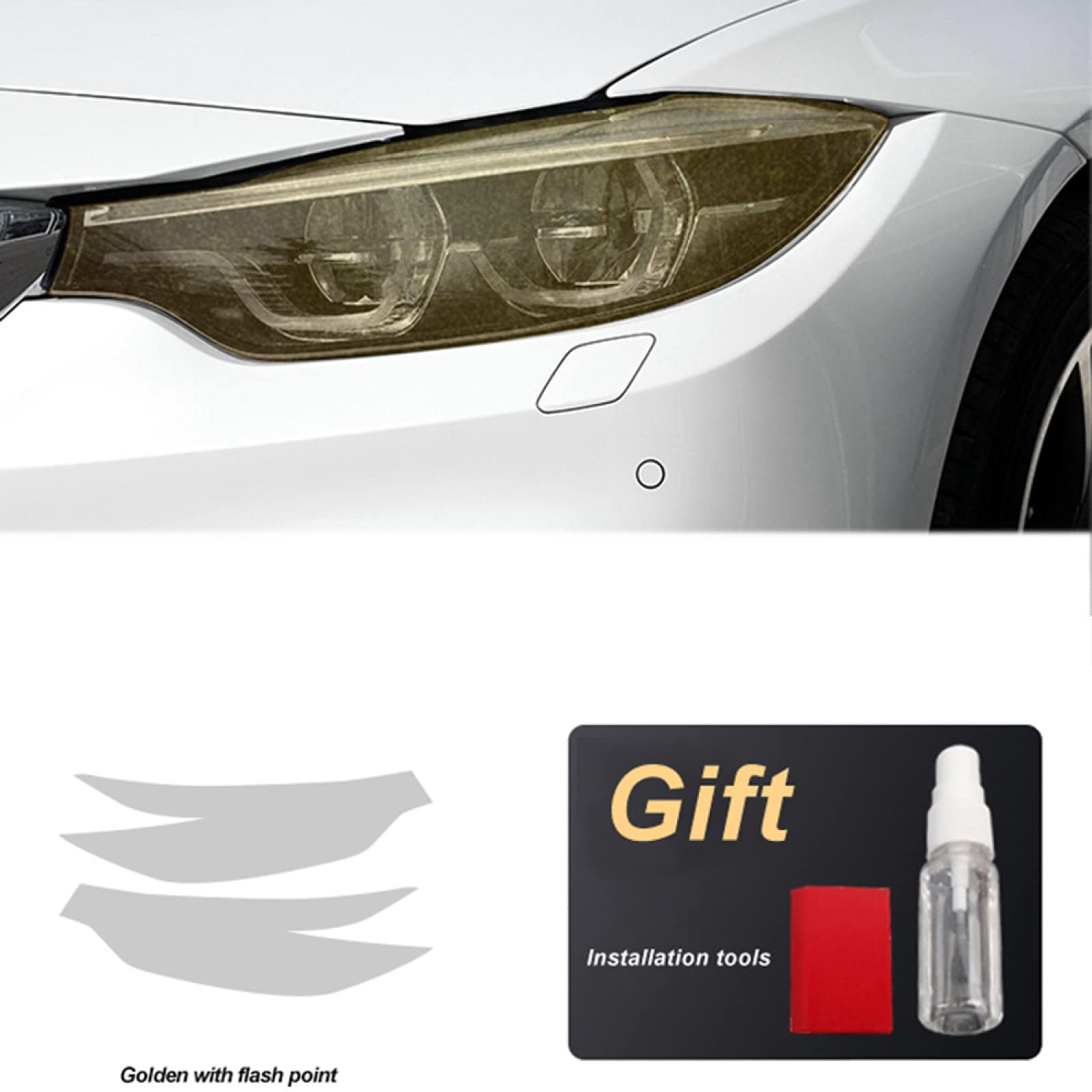 BMW F80 F82 M3 M4 ヘッドライト スモークフィルム Amazon.com: Car Headlight Protective Film for BMW M3 F80 M4
