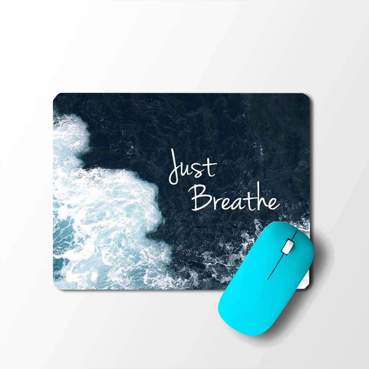 Pikkme Inspirational Motivational Quote/Quotes - JUST Breathe - Sea Landscape Designer Printed Laptop/Desktop/Computer Mousepad/Mouse Pad (Best for Gaming/Gamers) (B07Q5CBZSG) Amazon Price History, Amazon Price Tracker