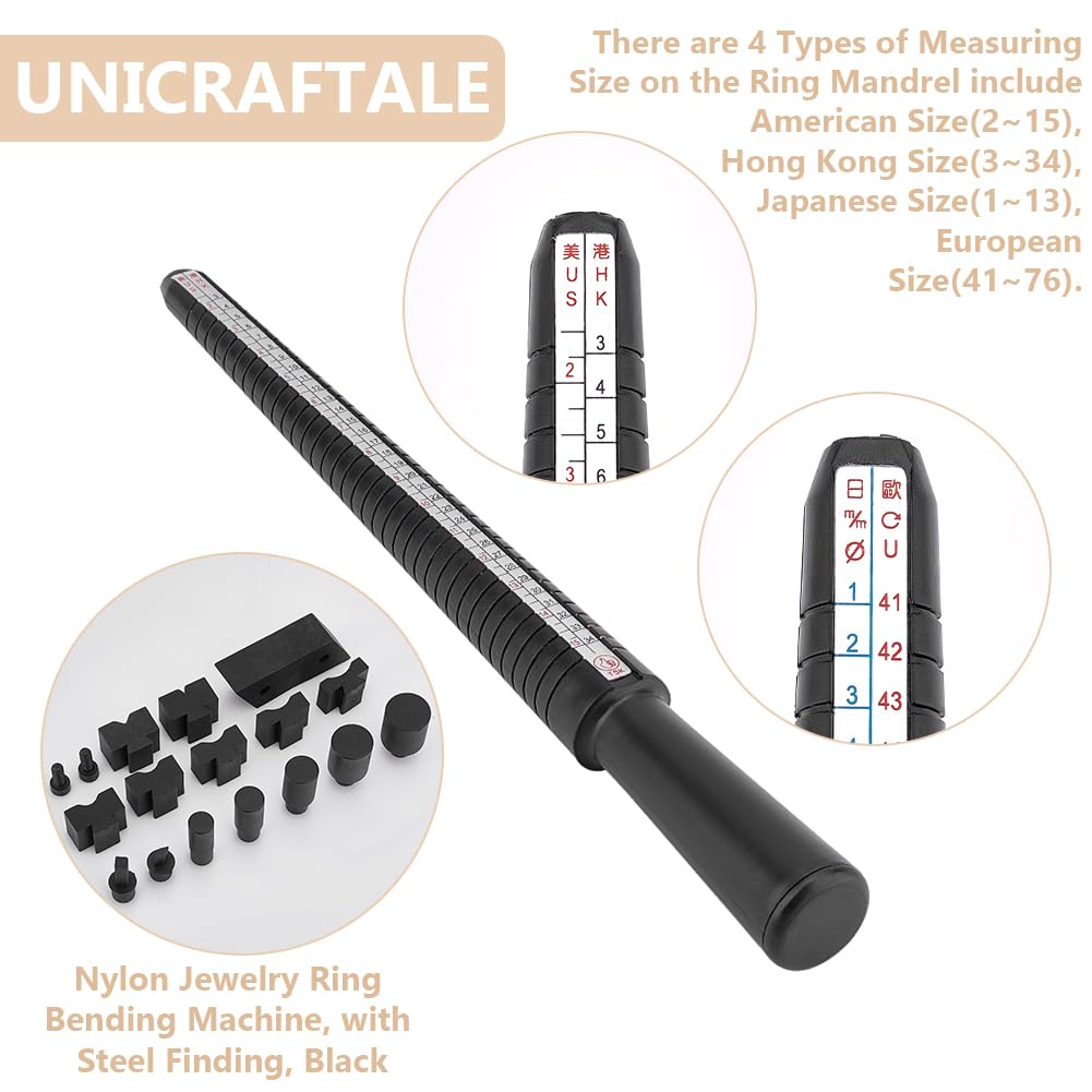 UNICRAFTALE 1 lot de machine à cintrer pour bagues - Outil de mesure - Outil de fabrication de bagues - Élargisseur de bagues - En nylon - Outil de mesure