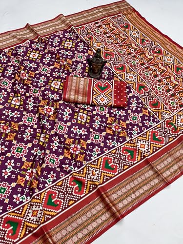 Image of SATIKA VASTRAM Tussar Silk Saree Solid Design Pure Soft Thread Weaving Contrast Border And Rich Pallu With Blouse Piece