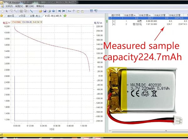 DC 3.7V 220mah 402030充電可能リチウムポリマー電池for DIY 3.7-5 V電子製品、内蔵2線電池を交換する - 5