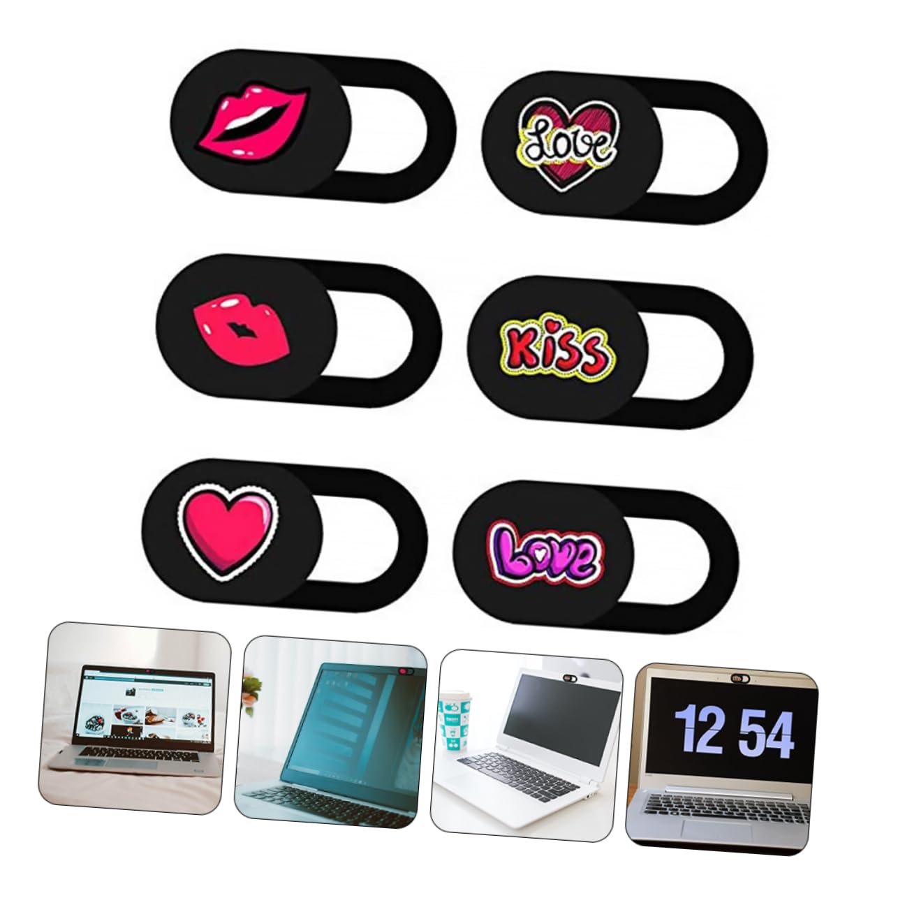 SHINEOFI 3 Series Cubierta Deslizante para Cámara De Privacidad Protección De Webcam Ultra Delgado Y Uso Compatible con Ordenadores Portátiles Y Móviles 6 Piezas X 3