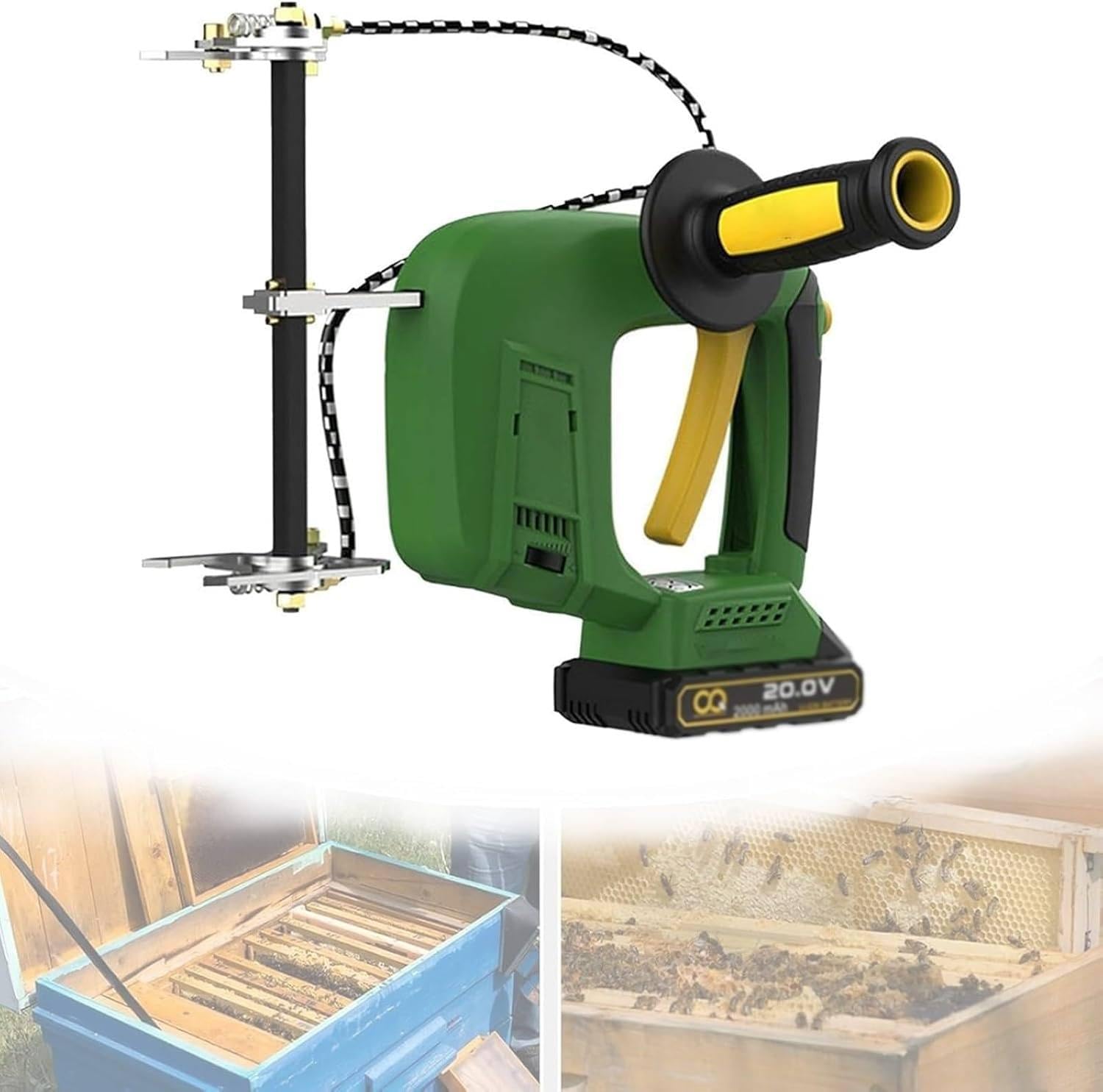 XUXIAO Brushless Motor Bee Remover, Auto Beehive Frame Shaking Machine, Wireless Bee Shaker, For Home Bee Farm, Bee Hive King Box Beekeeping Equipmen Battery*1