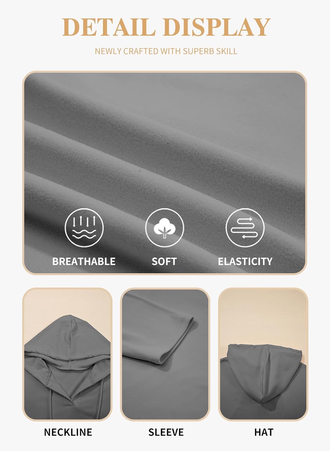 Eytino Plus Size Sweatshirts for Women Long Sleeve V Neck Drawstring Pullover Hoodies Tops(1X-5X) - Image 5