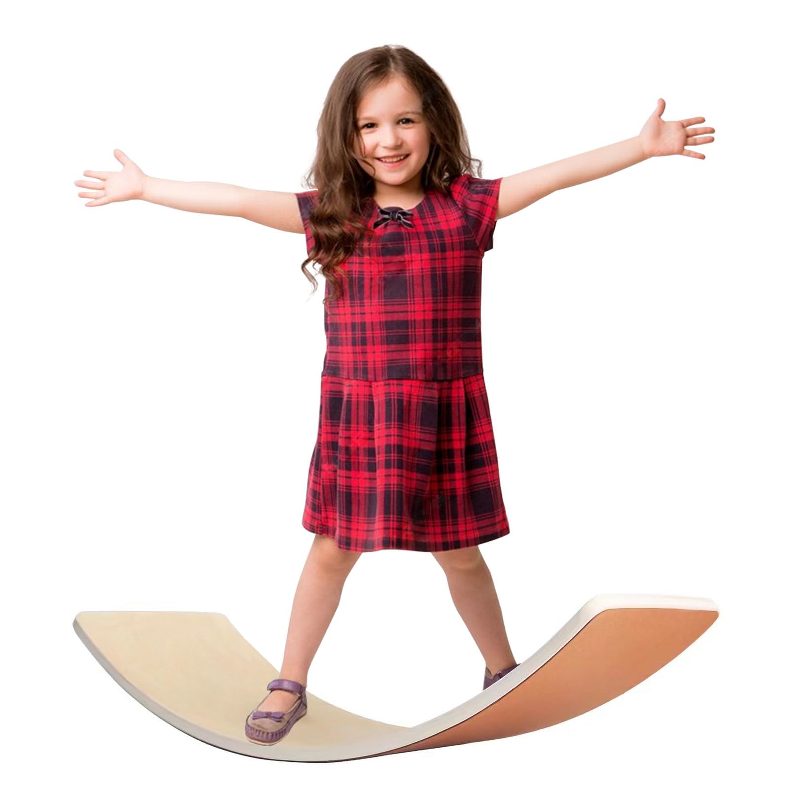 HIUOUIH Tabla de Equilibrio Niños Balance Board Curva de Madera para Niño Equilibrio Niños Tabla de Balance Tabla Wobbel Madera Max.200 kg — view 9