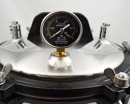 Miniatura 2 de OLizee Eléctrica calentada 4.7 galones (18L) esterilizador de vapor autoclave de acero inoxidable Shell presión Canner