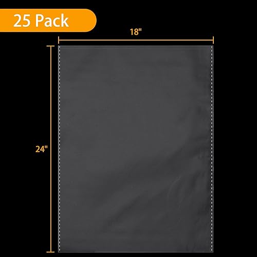 Miniatura 7 de Awpeye Bolsas de celofán de 18 x 24 pulgadas, paquete de 25 bolsas de regalo de celofán, bolsas transparentes anchas de celofán para tazas, botellas