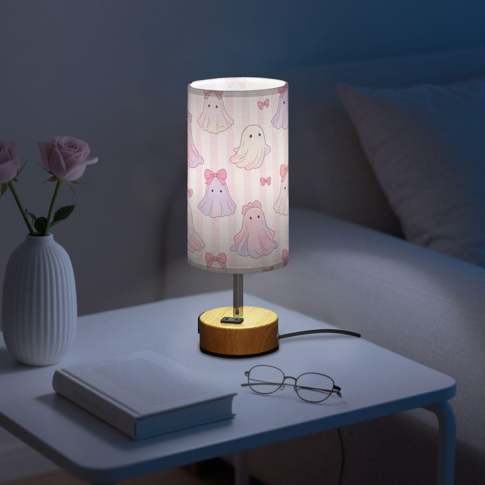 Yuiboo Lampy dotykowe z portami USB C+A, lampa biurkowa do nauki czytania