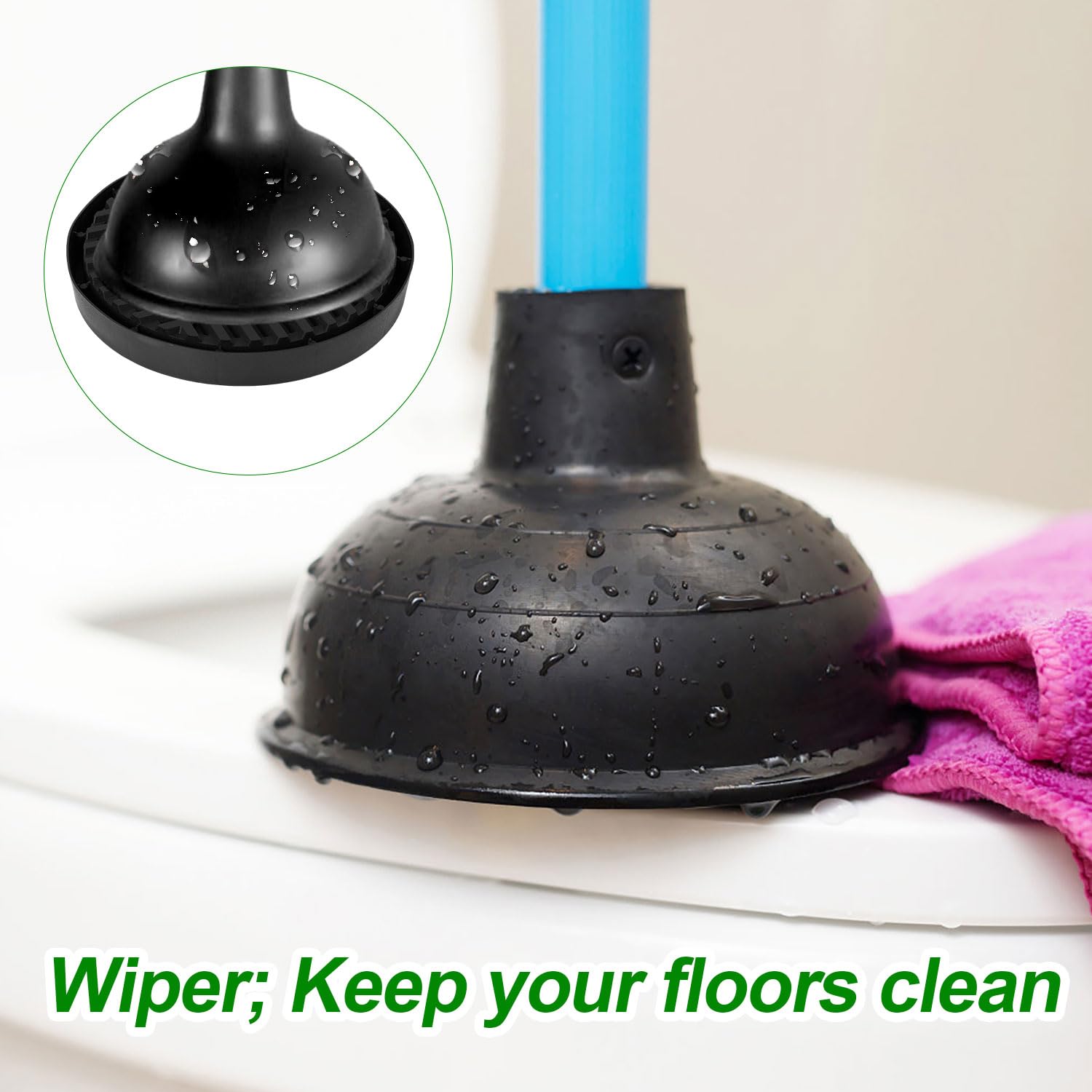 Gosknor Plunger Tray, 7.09 Inch Plunger Mat Round Toilet Plunger Holder Only Plunger Air Drying Mat Catches Drips Plunger Storage Caddy For Bathroom Accessories - View #5