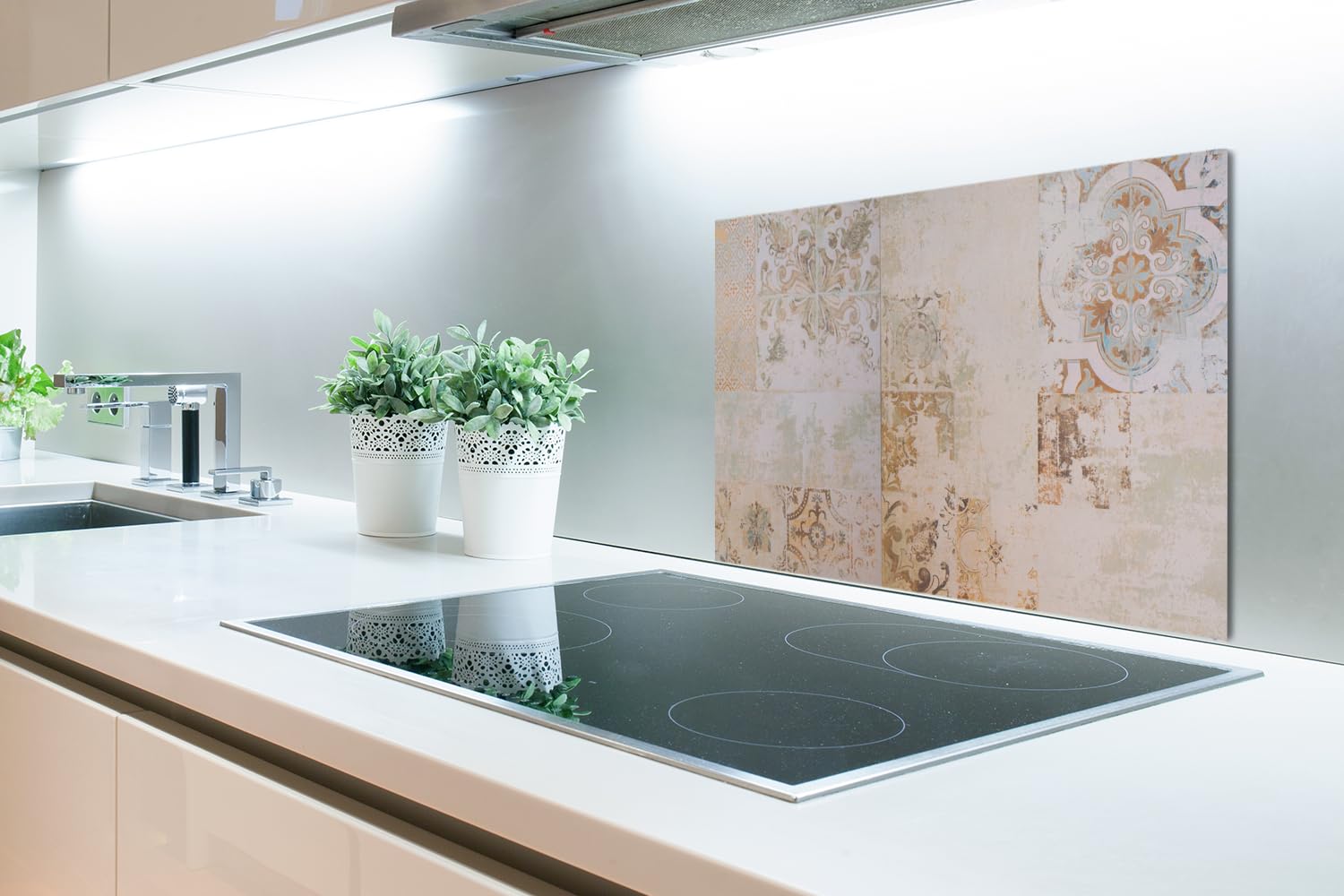 Pannello Paraschizzi Per Cucina In Alluminio 70x50 Cm - Alzatina Protettiva 3 Mm Di Spessore, Facile Da Pulire, Resistente Al Calore, Design Moderno