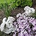 Juliahestia Angel Statue Garden Decor for Outside Solar Outdoor Decorations Cherub for Christmas Yard Porch Home Lawn Gifts (2pcs) Light up Figurine Memorial Sculpture Gift for Mom Mother