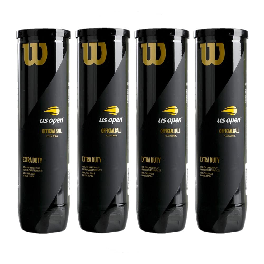 Tennis Balls, 16 pcs in 4 Tins, US Open Associated