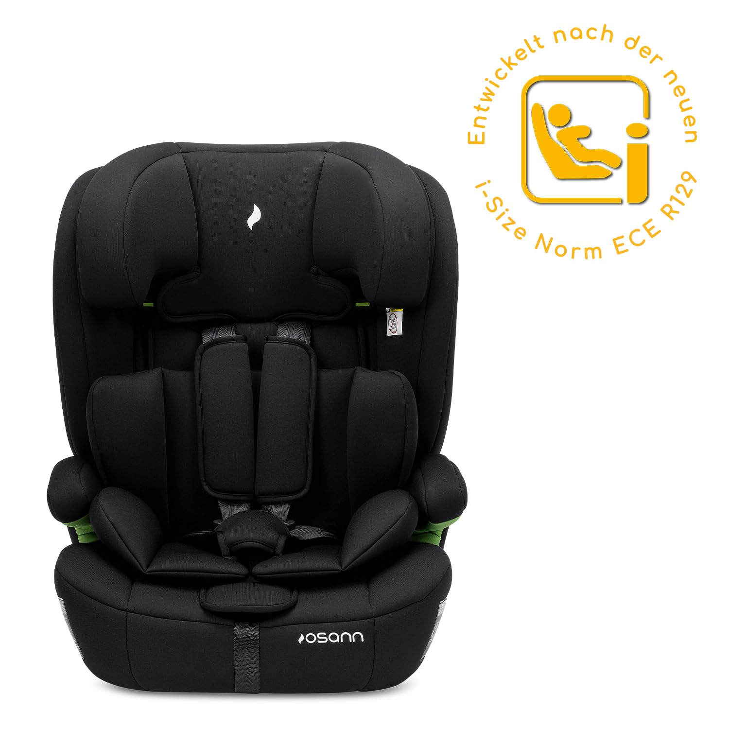 Osann Resa Kindersitz ab 1 Jahr ohne Isofix | Kinderautositz 76-150 cm, mitwachsender Autositz 9-36 kg, Montage mit 3-Punkt-Gurt, höhenverstellbare Kopfstütze